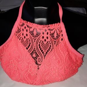 Xhilaration swim coral top